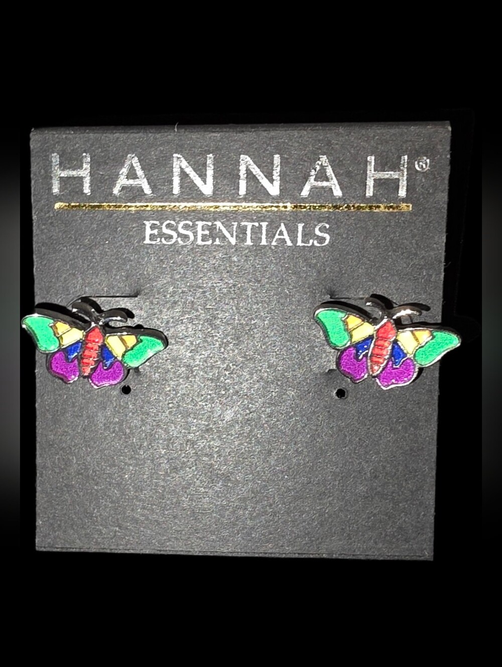 Multicolor Butterfly Enamel Stud Earrings